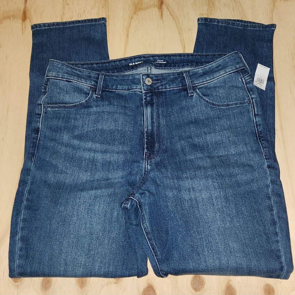 Old Navy High Rise WOW Straight Women's size 14 Jeans NWT
